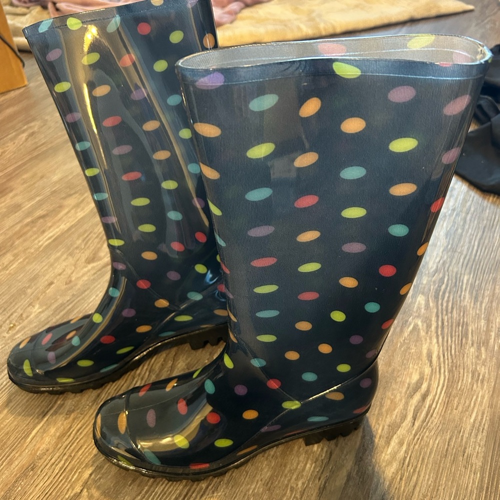 Dream Pairs Multicolor Polka Dot Boots